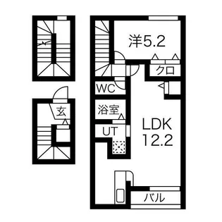 テゾーロ南仙北C【3階】の間取り