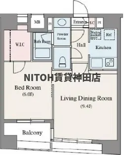 人形町デュープレックスR’s【7階】の間取り