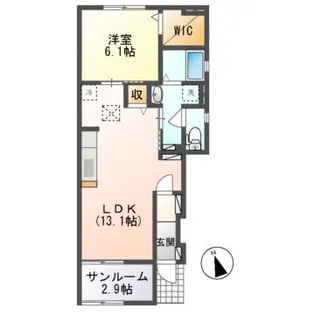 メゾン ソレイユ【1階】の間取り