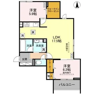 TORISIAS ゆいの杜6丁目 A棟【1階】の間取り