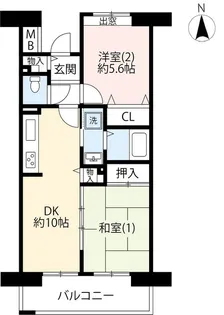 URフレール西新井第二【1階】の間取り