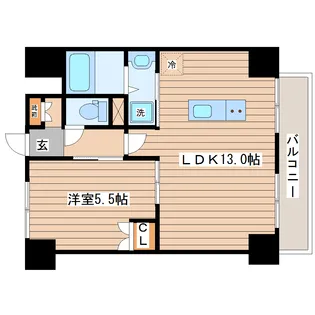 LUANA・AIR・RESIDENCE長町【2階】の間取り