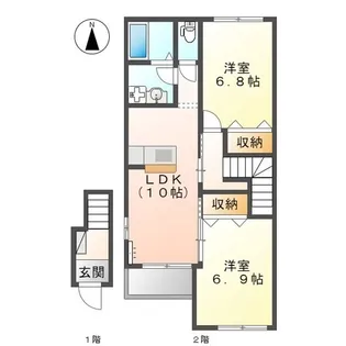 カサ・フェンテ【2階】の間取り