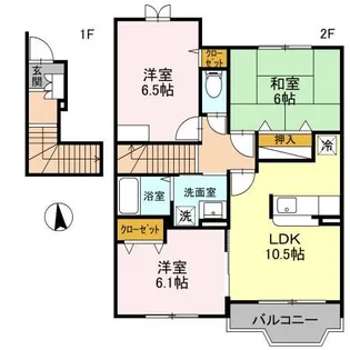 グラツィア B棟【2階】の間取り