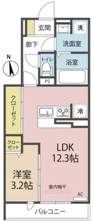 グランリュクス上野丘東【2階】の間取り