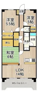 淀川ハイライフマンション【3階】の間取り