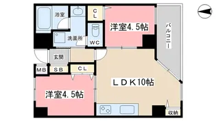 LATTICE HIGASHINO annex【9階】の間取り