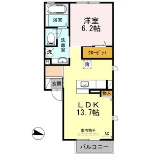 フルールシャトー巨勢【2階】の間取り
