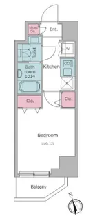 レジディア南品川プレイス【9階】の間取り