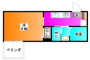 Espacio芝B【3階】の間取り