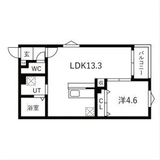 BC生駒C【1階】の間取り