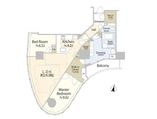 パークコート神宮北参道 ザ タワー【5階】の間取り