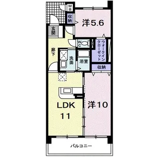 プラティーク谷上【5階】の間取り