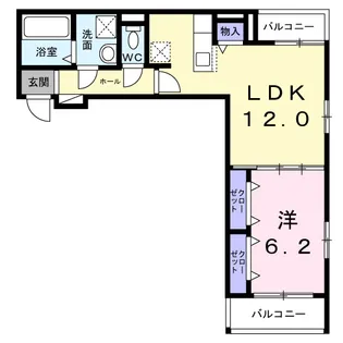 ベーネ・ウノ【2階】の間取り