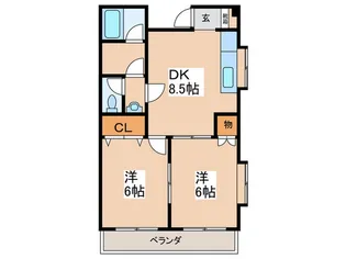 マンション花水木【2階】の間取り