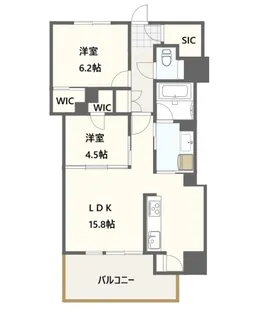 プラウドタワー郡山【17階】の間取り