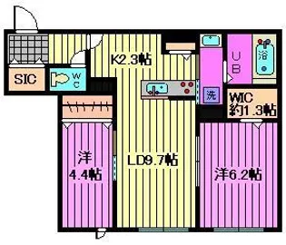 ル シエル【1階】の間取り