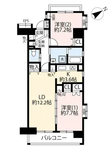 URライフタウン国領【9階】の間取り