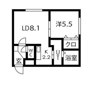 イーシティ山鼻【2階】の間取り