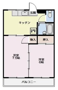 メゾンハピネスA棟(小名浜字神成塚)【1階】の間取り