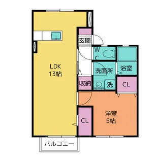 ヒルハウス平野81B棟【2階】の間取り