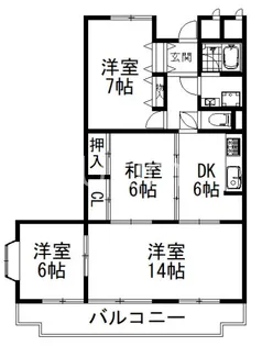 ハイム丹波橋【1階】の間取り