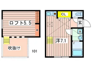 プリマ海風公園弐番館【1階】の間取り