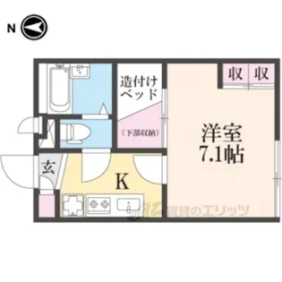 レオパレス上木田【1階】の間取り
