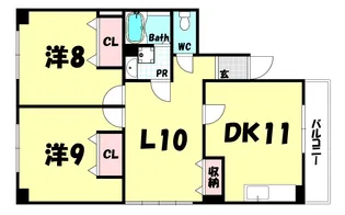 サンシャインコート【3階】の間取り