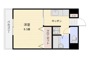 ヨーロピア甲東【8階】の間取り