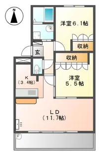フォレストヴィラ長良【3階】の間取り