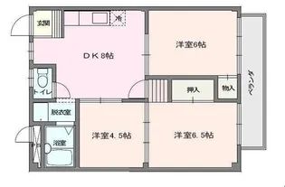 スカイハイツ【2階】の間取り
