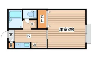 シャンピア菅野B【1階】の間取り