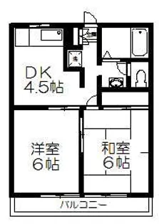 ヴィラクレストA棟【2階】の間取り