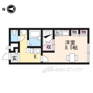 レオパレスワイズコート日野【1階】の間取り