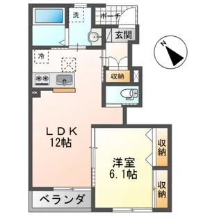 仮)元吉田町新築アパート【1階】の間取り