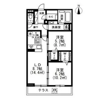Lien KAISEI【2階】の間取り