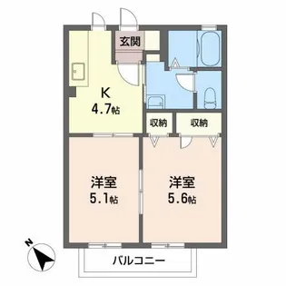ディアスKY【2階】の間取り