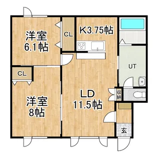 プランドール【1階】の間取り