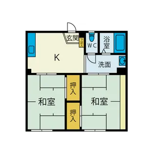 カーサ花巻S館【1階】の間取り
