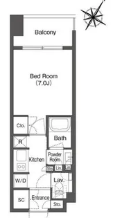 ミリアレジデンス日本橋人形町【4階】の間取り