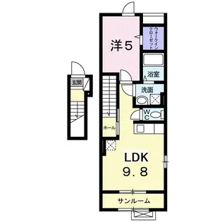 クローバーハウス【2階】の間取り