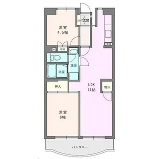 ボヌール秦野I【5階】の間取り