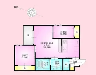 REGALEST KB 土呂駅前【3階】の間取り