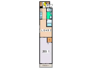 レジデンスKITAI【1階】の間取り