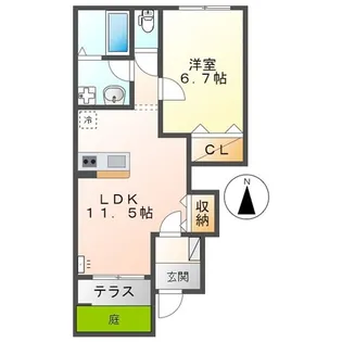 フォレストパレス【1階】の間取り