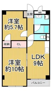 リアライズ新甲陽2【1階】の間取り