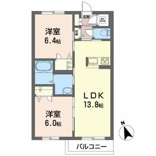 MAISON・MAST嶋A【2階】の間取り