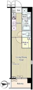バンデューセン上北沢【1階】の間取り