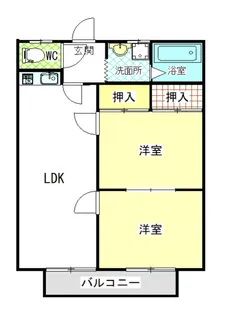 北長町ハイツ【1階】の間取り